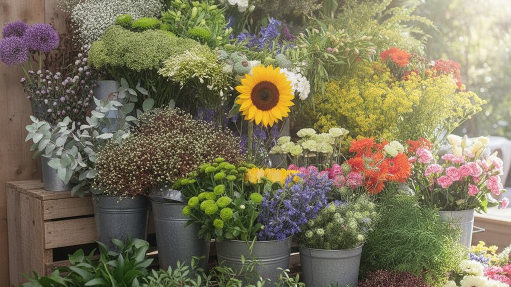 Een stralende zonnebloem in een vaas op een lichte achtergrond