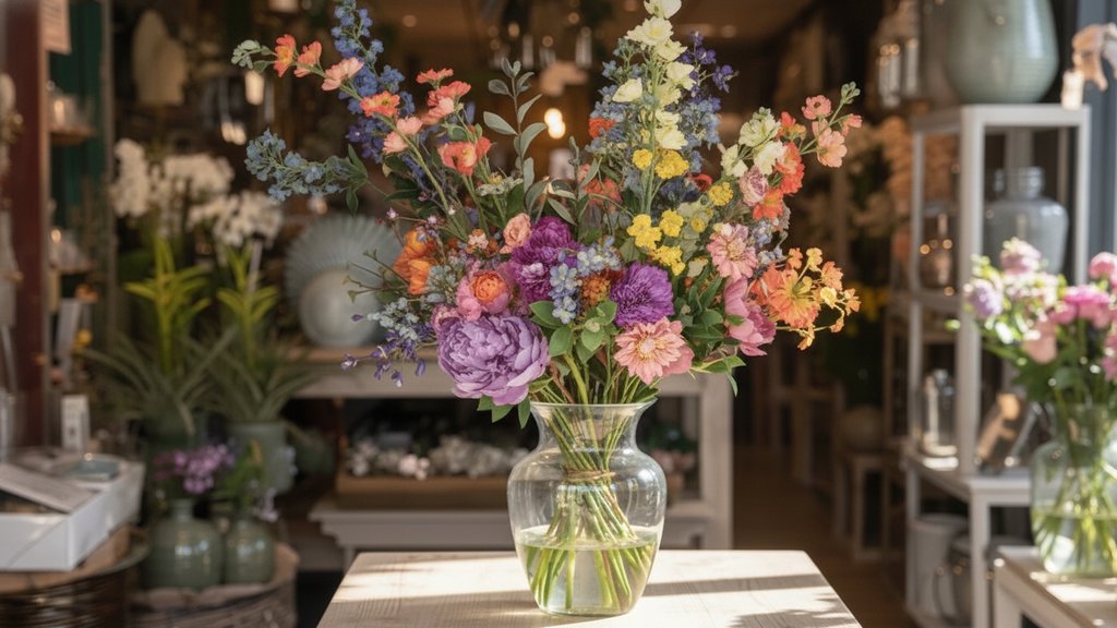 Zomerse bloemen in de winkel van Bloem & zo bij Ilse in Leerdam